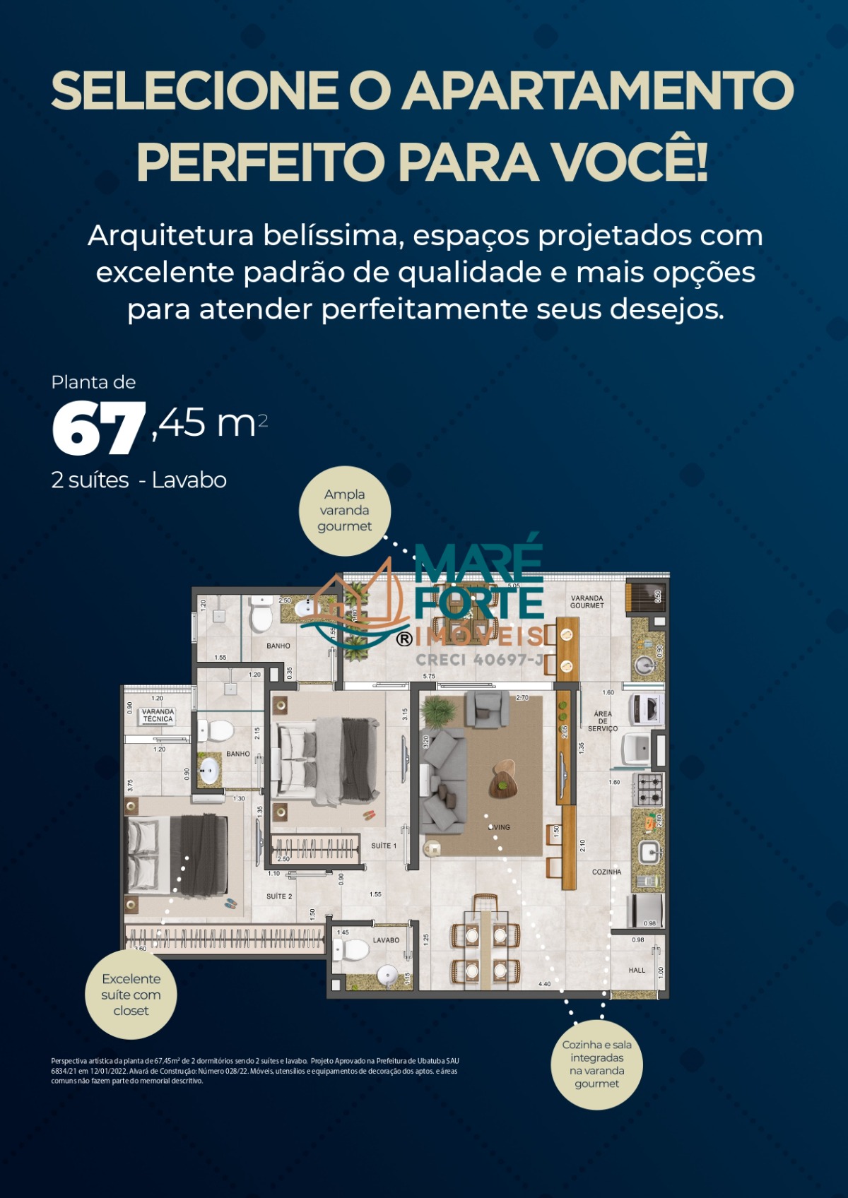 Apartamento à venda com 2 quartos, 67m² - Foto 14