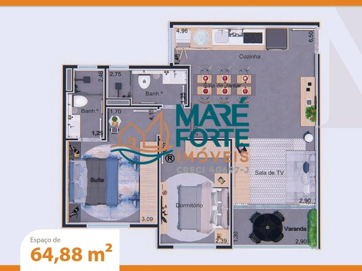 Apartamento à venda com 1 quarto, 41m² - Foto 5