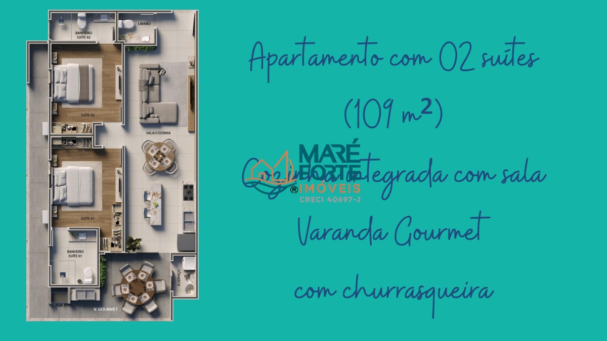 Apartamento à venda com 2 quartos, 109m² - Foto 9