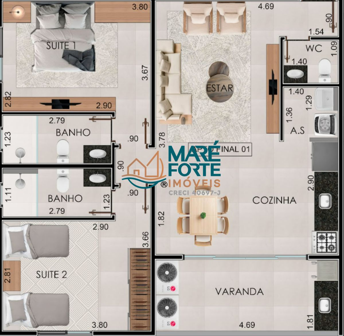 Apartamento à venda com 1 quarto, 37m² - Foto 10